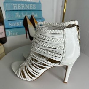 Sassy, white, 3 inch heels